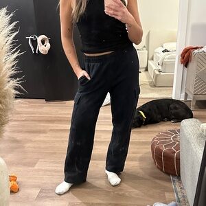 Aritzia Tna Cozy Fleece Boyfriend Cargo Sweatpant